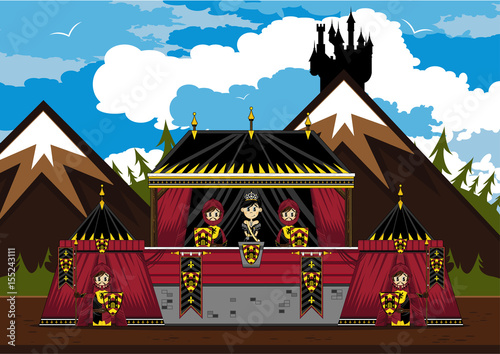 Cartoon Fairytale Princess and Knights