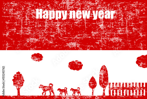 戌　和紙　年賀状　背景