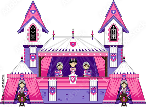 Cartoon Fairytale Princess and Knights