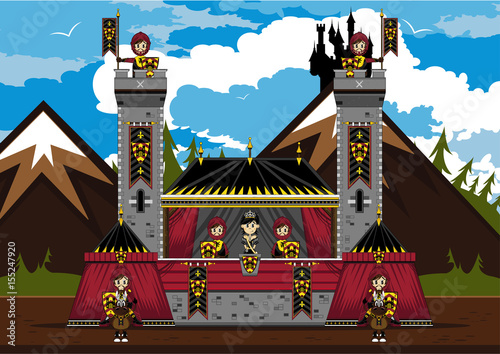 Cartoon Fairytale Princess and Knights