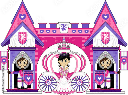 Cartoon Fairytale Princess and Knights