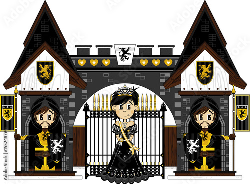 Cartoon Fairytale Princess and Knights