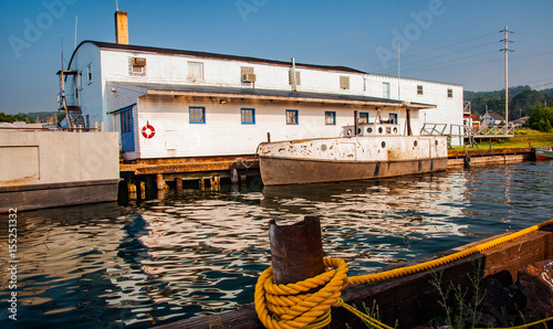  Vintage Fishing boats in old marina Bayfield Wisconsin photo