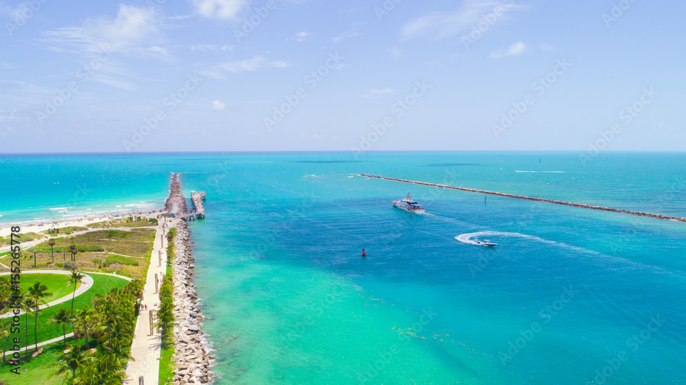 Fototapeta premium Aerial view of South Beach. Miami Beach. Florida. USA. 
