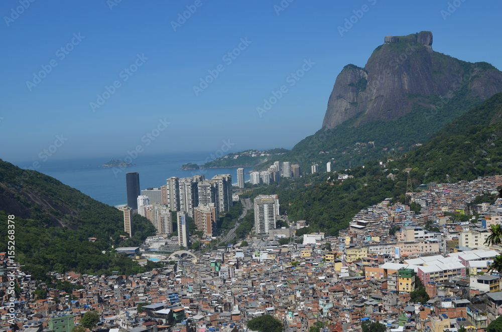 Views across the´favela´slums of Rio de Janeiro, Brazil