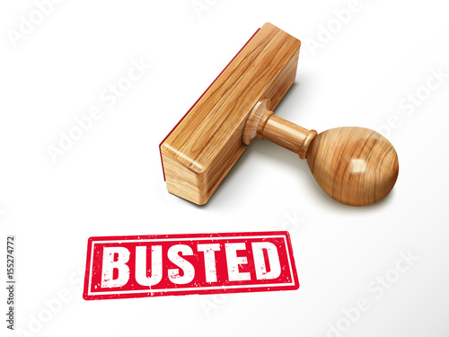 busted text and stamp