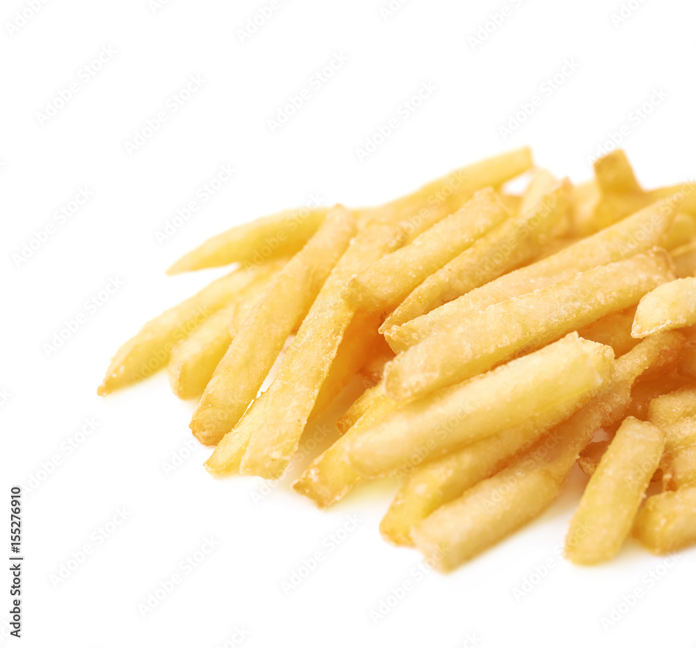 Pile of a french fries isolated
