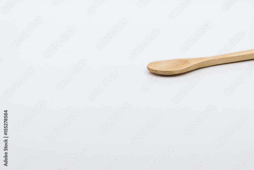 Wooden spoon over white background. Wooden spoon over white background.