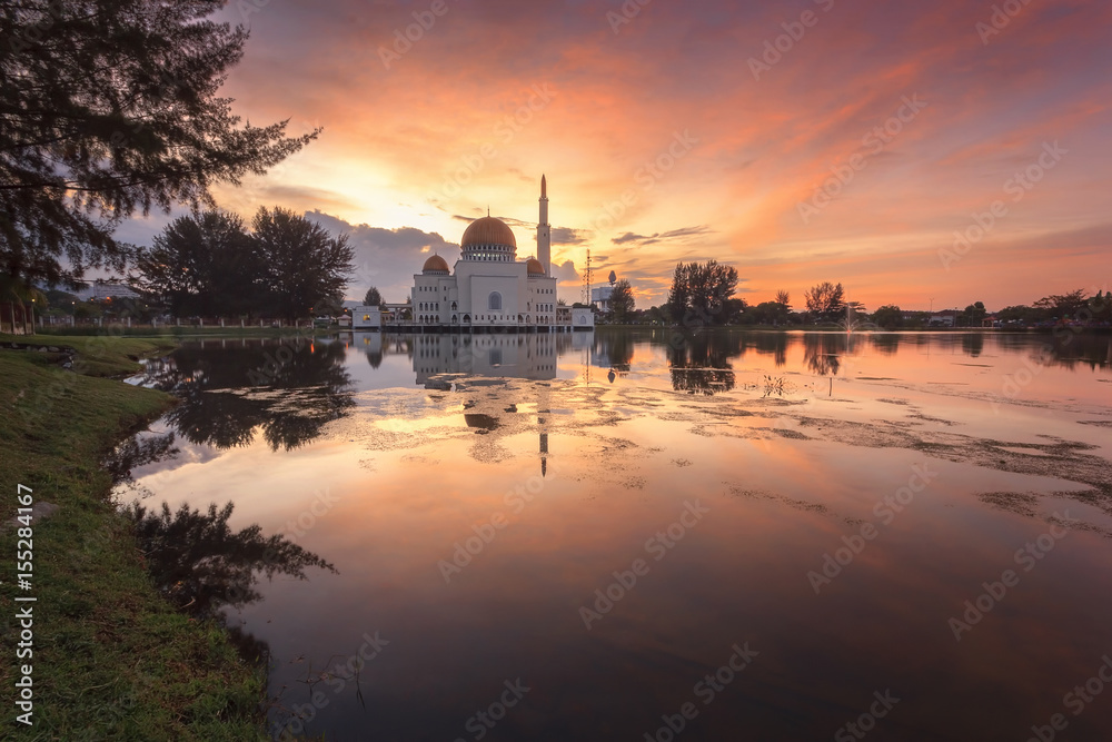 Glorious sunrise at Masjid As-Salam Puchong Perdana.