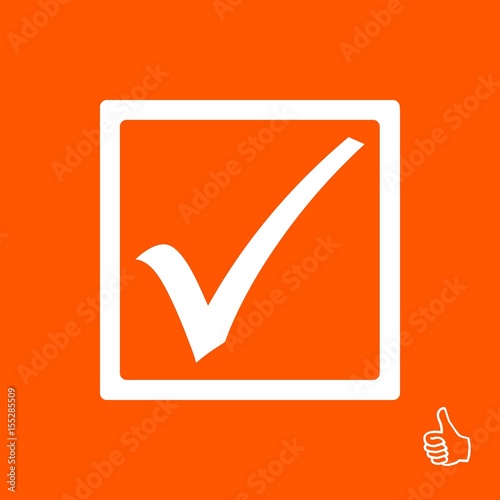 check icon vector illustration. Flat design style