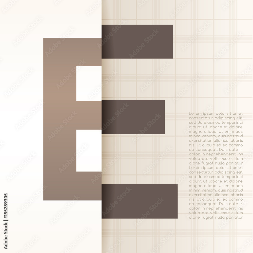 Obraz premium Modern Alphabet on Minimal Abstract Background : Vector Illustration