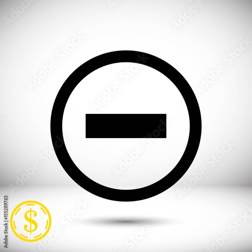 minus icon stock vector illustration flat design