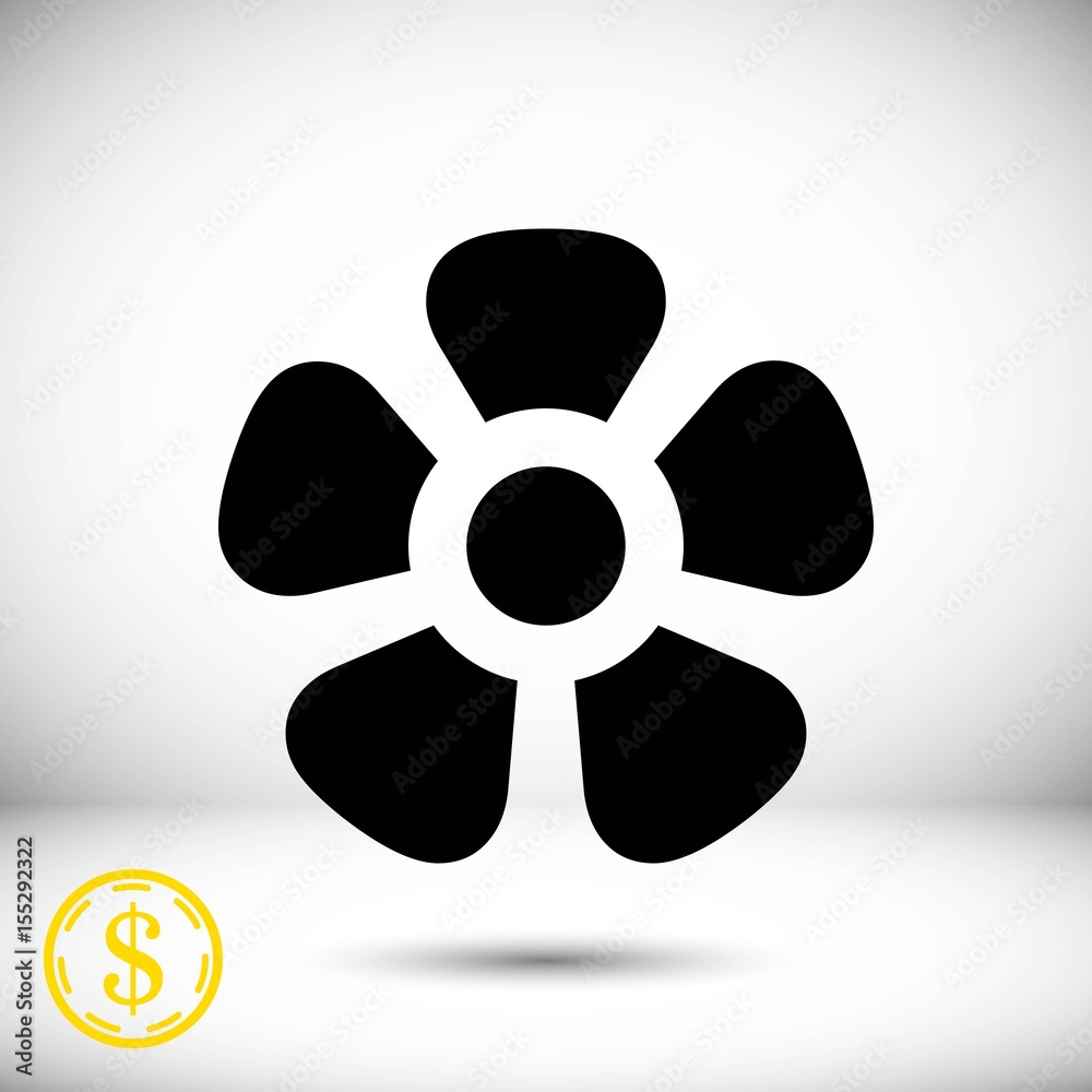 fan air propeller icon stock vector illustration flat design fan air propeller icon stock vector illustration flat design