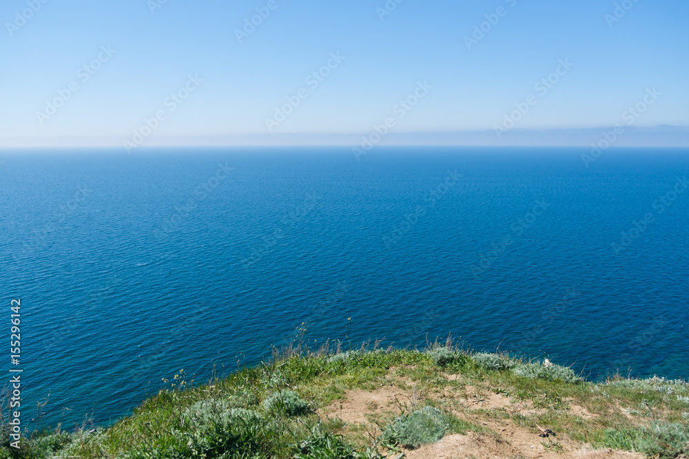 A breathtaking view of the sea from the cliff