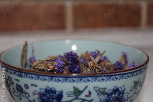 A Specialty Chinese Purple Flower Tea photo