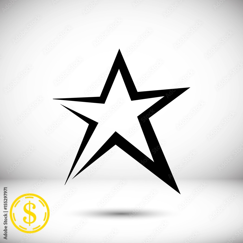Obraz premium star icon stock vector illustration flat design