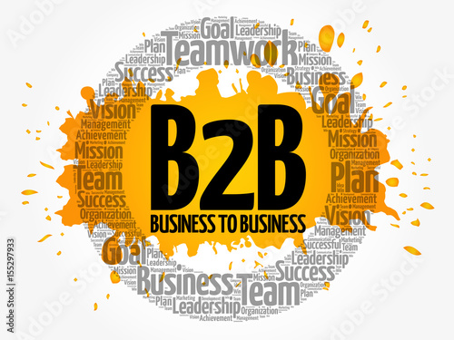 B2B (Business to Business) word cloud, business concept