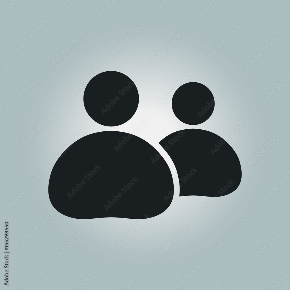 People or social sign icon. The leader and his follower. People or social sign icon. The leader and his follower.