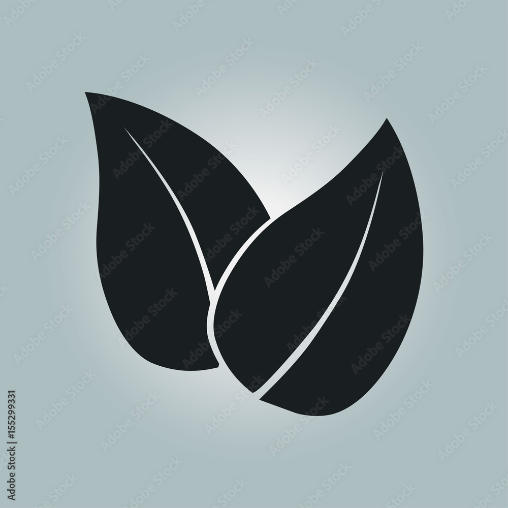 Leaf icon. Fresh natural product symbol. Organic product sign. Flat design style. Leaf icon. Fresh natural product symbol. Organic product sign. Flat design style.