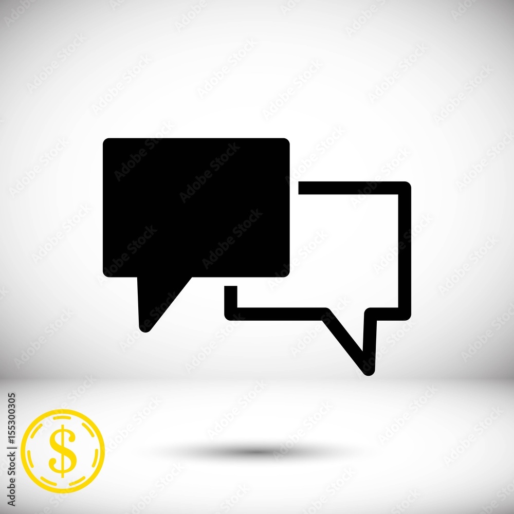 Speech Bubbles Icon. Chat pictogram icon stock vector illustration Speech Bubbles Icon. Chat pictogram icon stock vector illustration