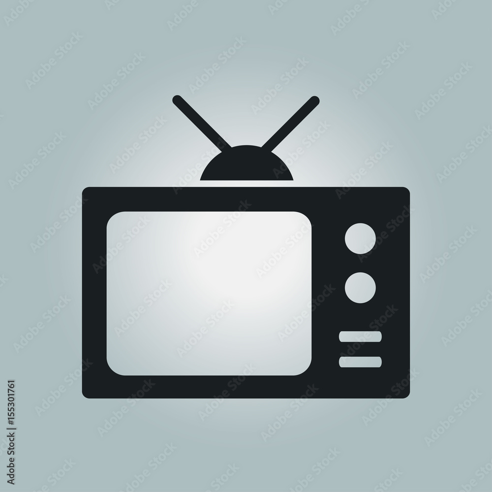 Tv icon. Flat design style. Icon of mass media. Tv icon. Flat design style. Icon of mass media.