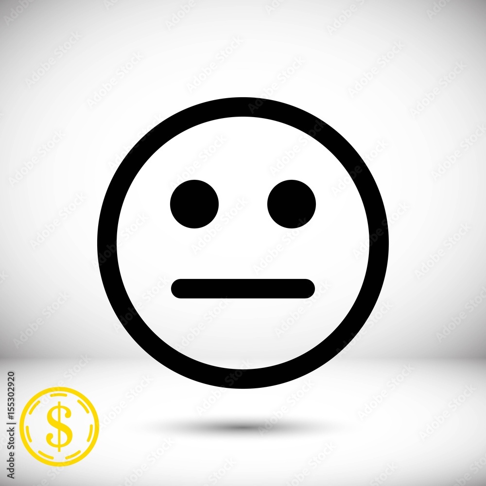 Fototapeta premium Smile icon stock vector illustration flat design