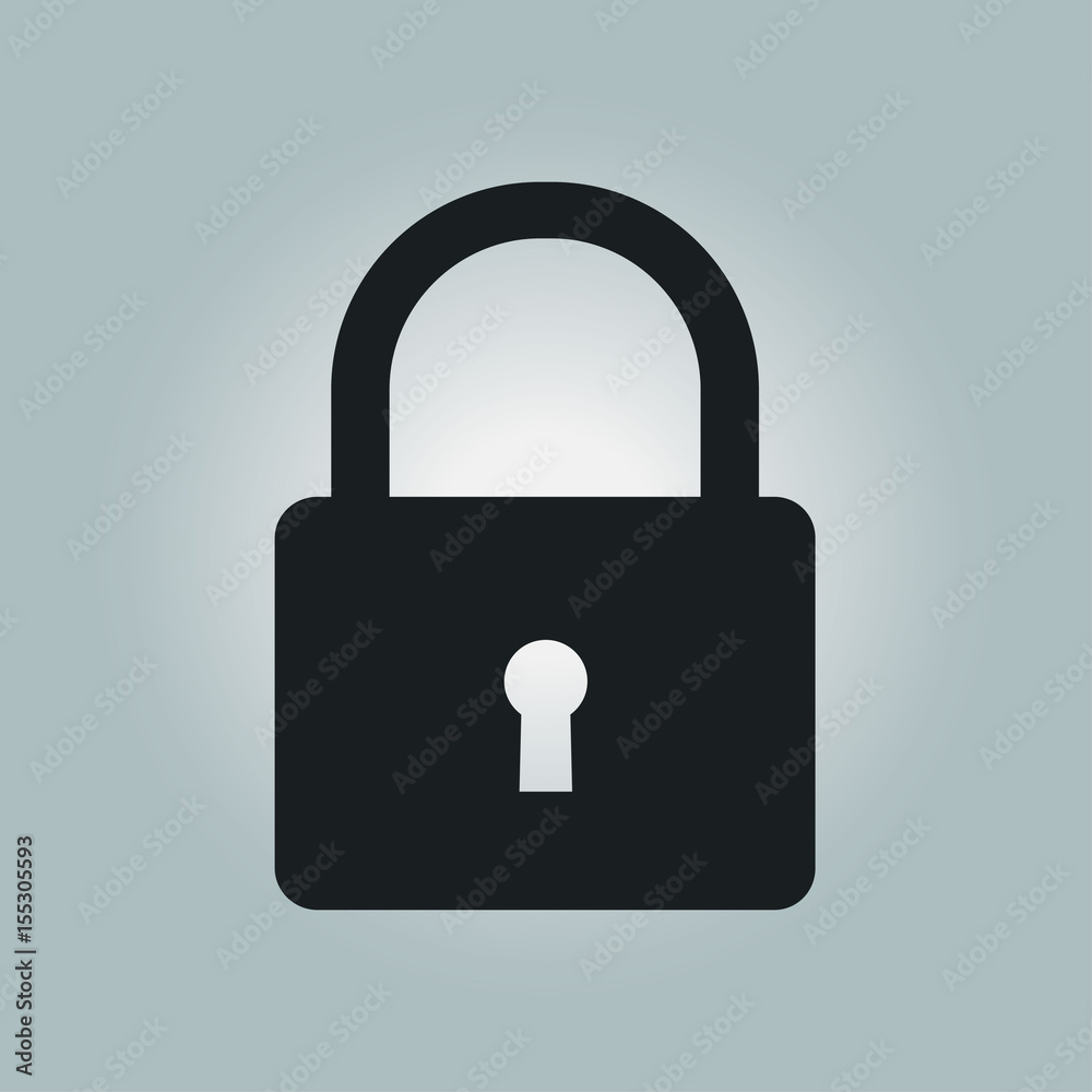 Lock icon. User login or authenticate icon. Flat design style. Lock icon. User login or authenticate icon. Flat design style.
