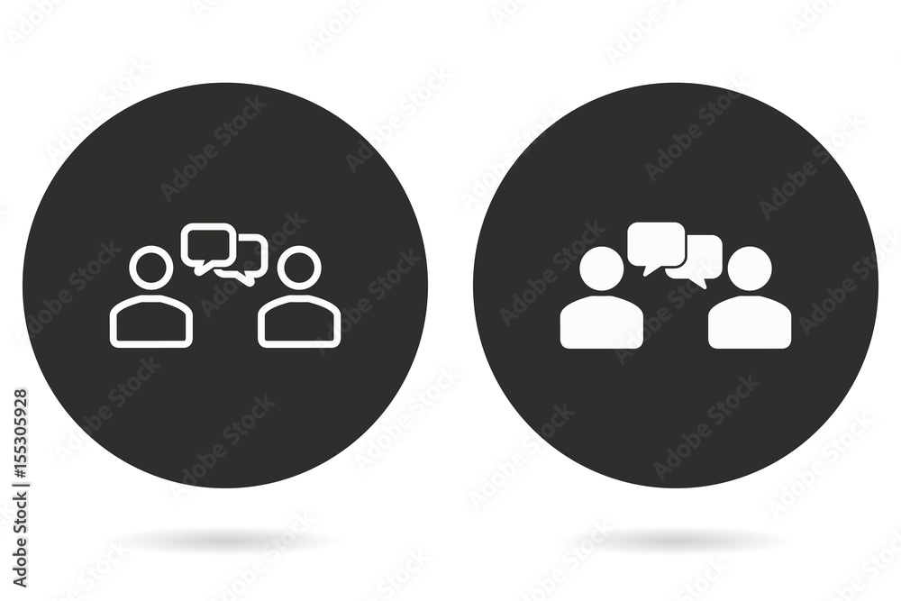 Human interaction - vector icon. Human interaction - vector icon.