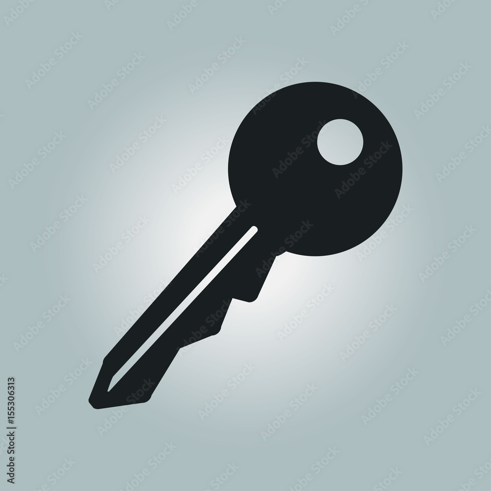 Key icon. Lock symbol. Security sign. Flat design style. Key icon. Lock symbol. Security sign. Flat design style.