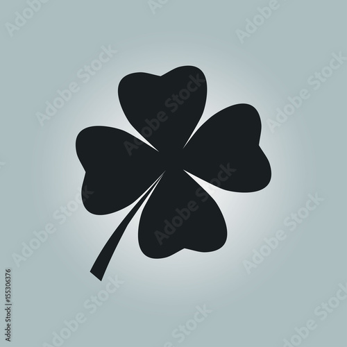 Leaf clover sign icon. Saint patrick symbol. Ecology concept. Flat design style.