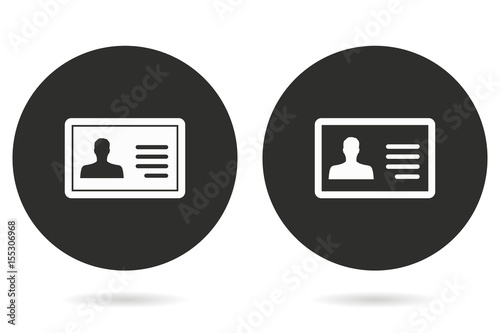 Identification card - vector icon.