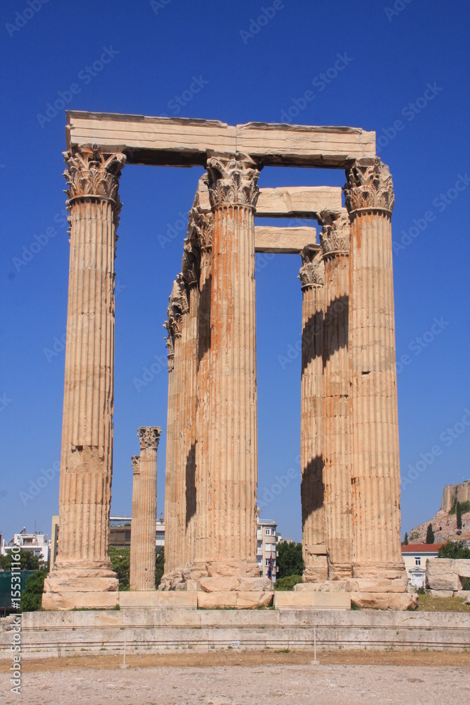 les colonnes du temple de Zeus
