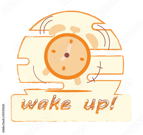 Morning alarm clock with background