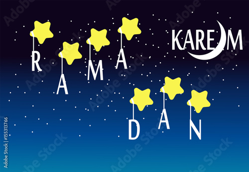 Ramadan greeting with stars