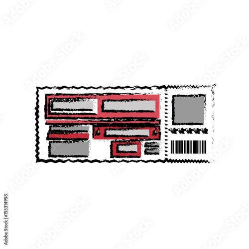 Entrance ticket paper icon vector illustration graphic design photo