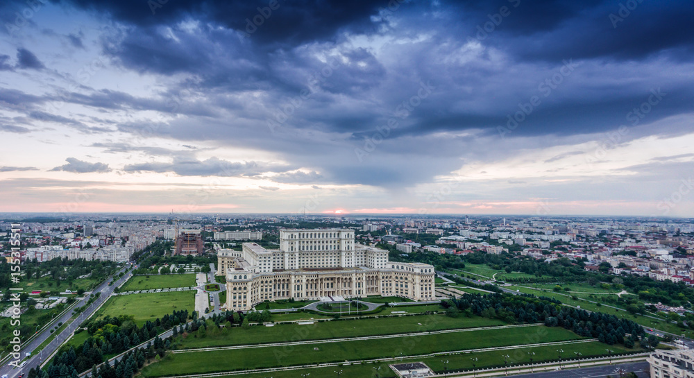 Bucharest panorama in the city centre