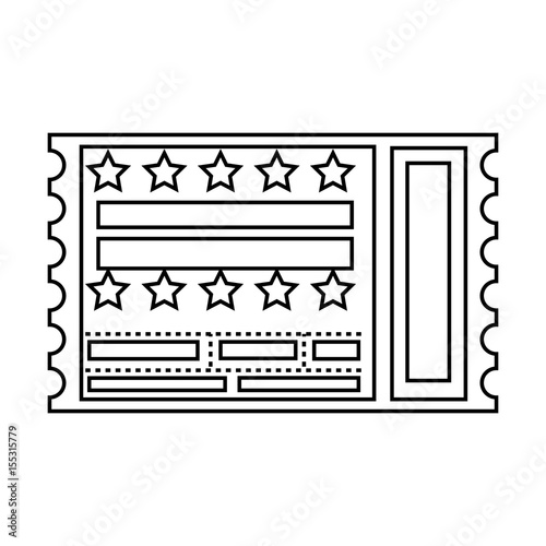 Entrance ticket paper icon vector illustration graphic design
