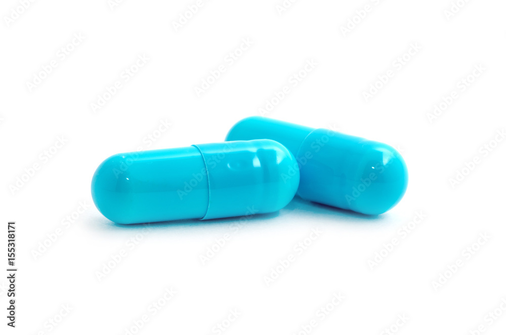 Medical capsules isolated on white background Medical capsules isolated on white background
