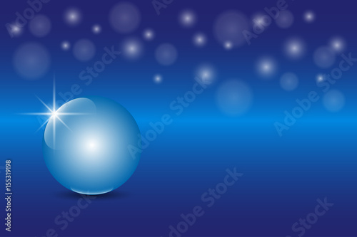 Blue 3D globe sphere on an abstract technology blue background