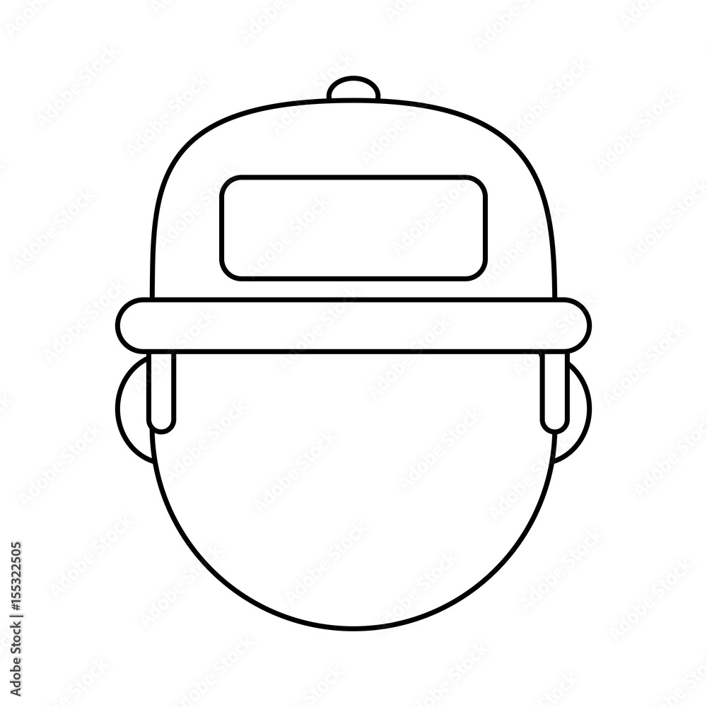 faceless young man wearing baseball cap icon image vector illustration design single black line faceless young man wearing baseball cap icon image vector illustration design single black line