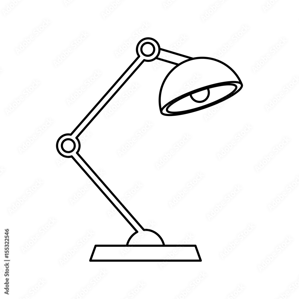 desk lamp icon image vector illustration design single black line desk lamp icon image vector illustration design single black line