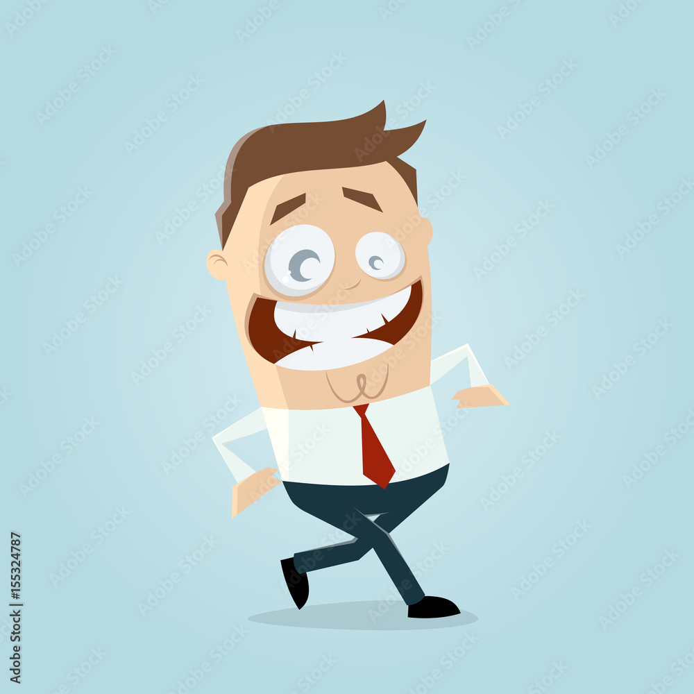 happy walking businessman happy walking businessman