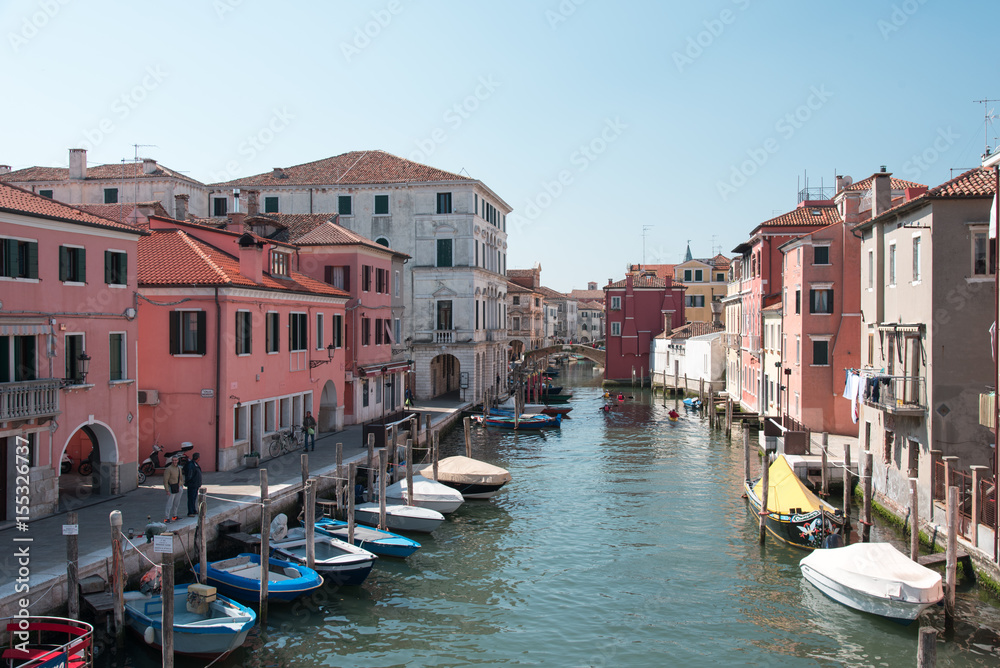 Fleet of boats and fishing boats of Chioggia