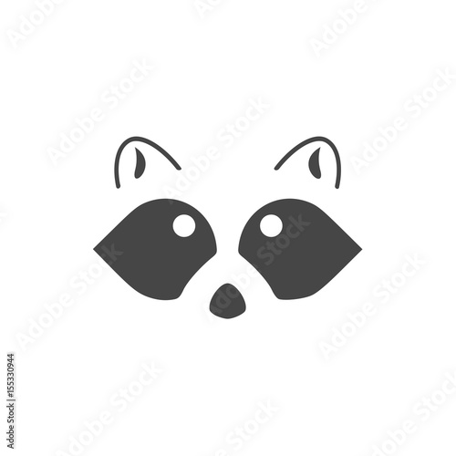 Silhouette of a raccoon - Illustration