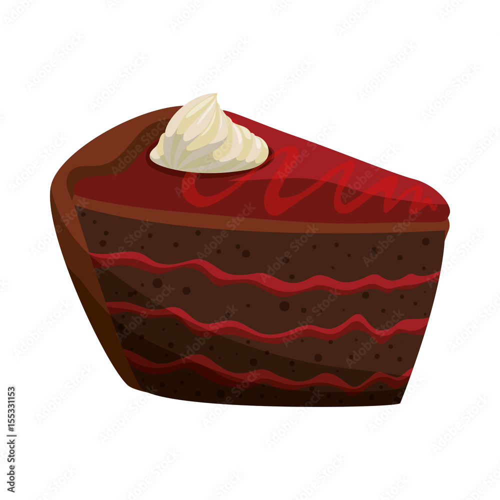 Delicious chocolate cake icon vector illustration graphic design Delicious chocolate cake icon vector illustration graphic design