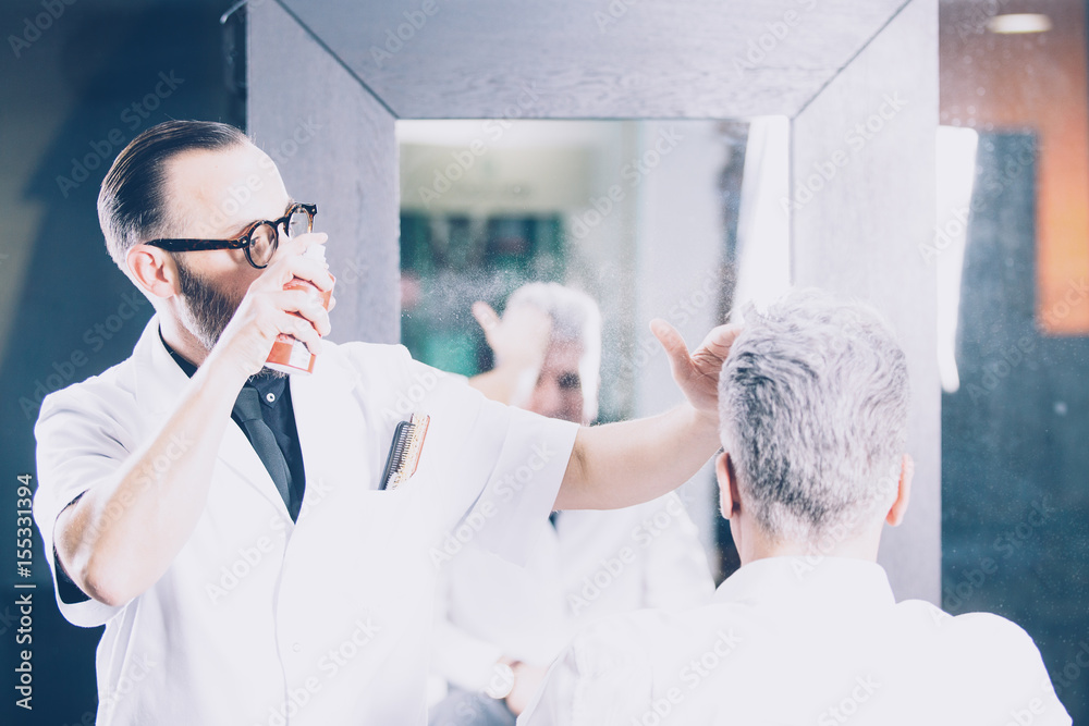 Fototapeta premium Professional barberstyling client