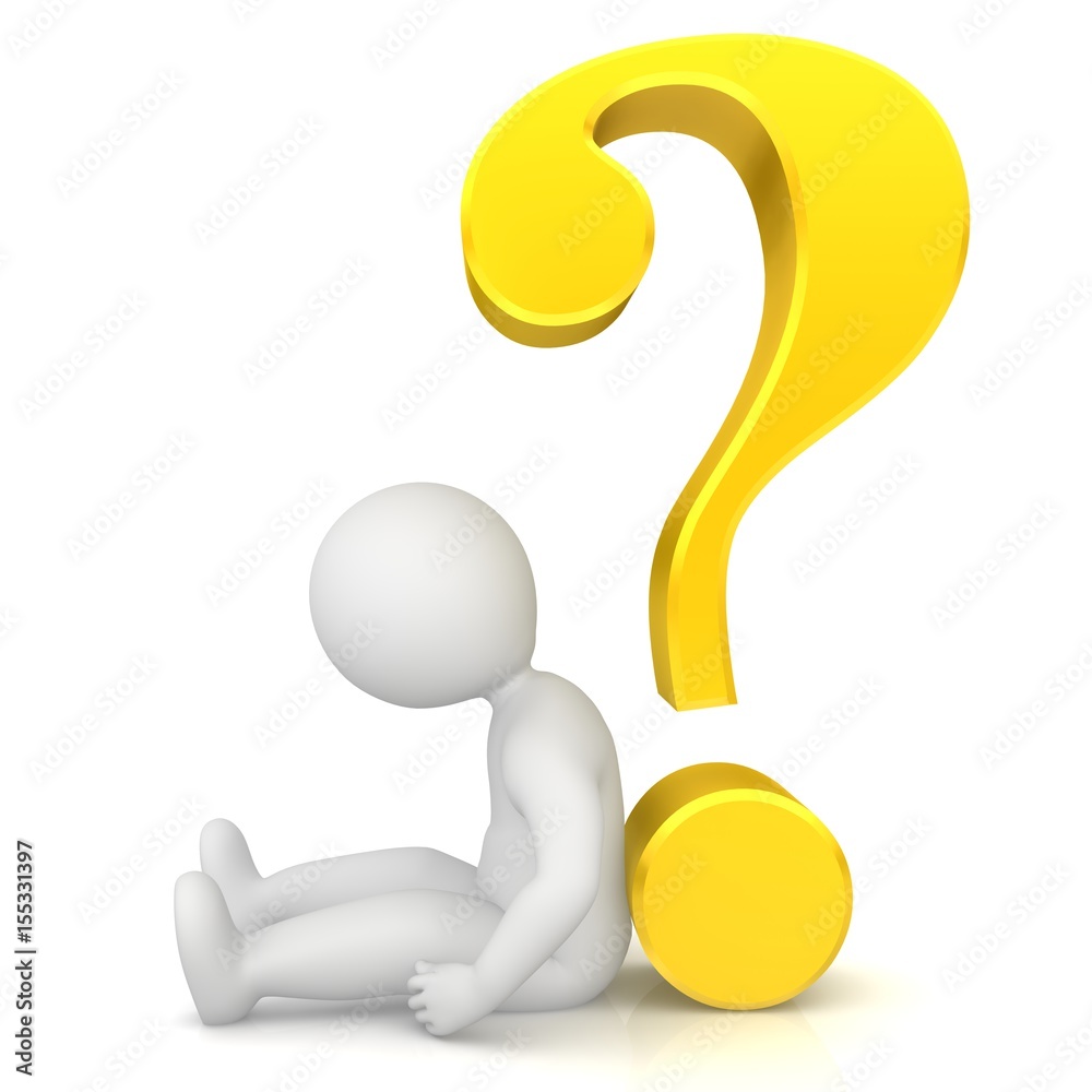question mark interrogation point punctuation sign gold yellow 3d with sad asking man sitting on ground in hopeless pose isolated on white background for business presentation and internet question mark interrogation point punctuation sign gold yellow 3d with sad asking man sitting on ground in hopeless pose isolated on white background for business presentation and internet