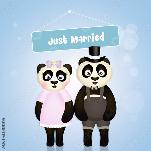 Fototapeta Naklejka Na Ścianę i Meble -  pandas in love