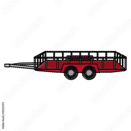 dump trailer cargo transport shipping image vector illustration