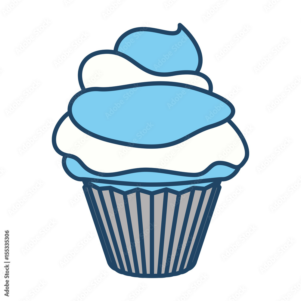cupcake dessert sweet icon vector illustration graphic design